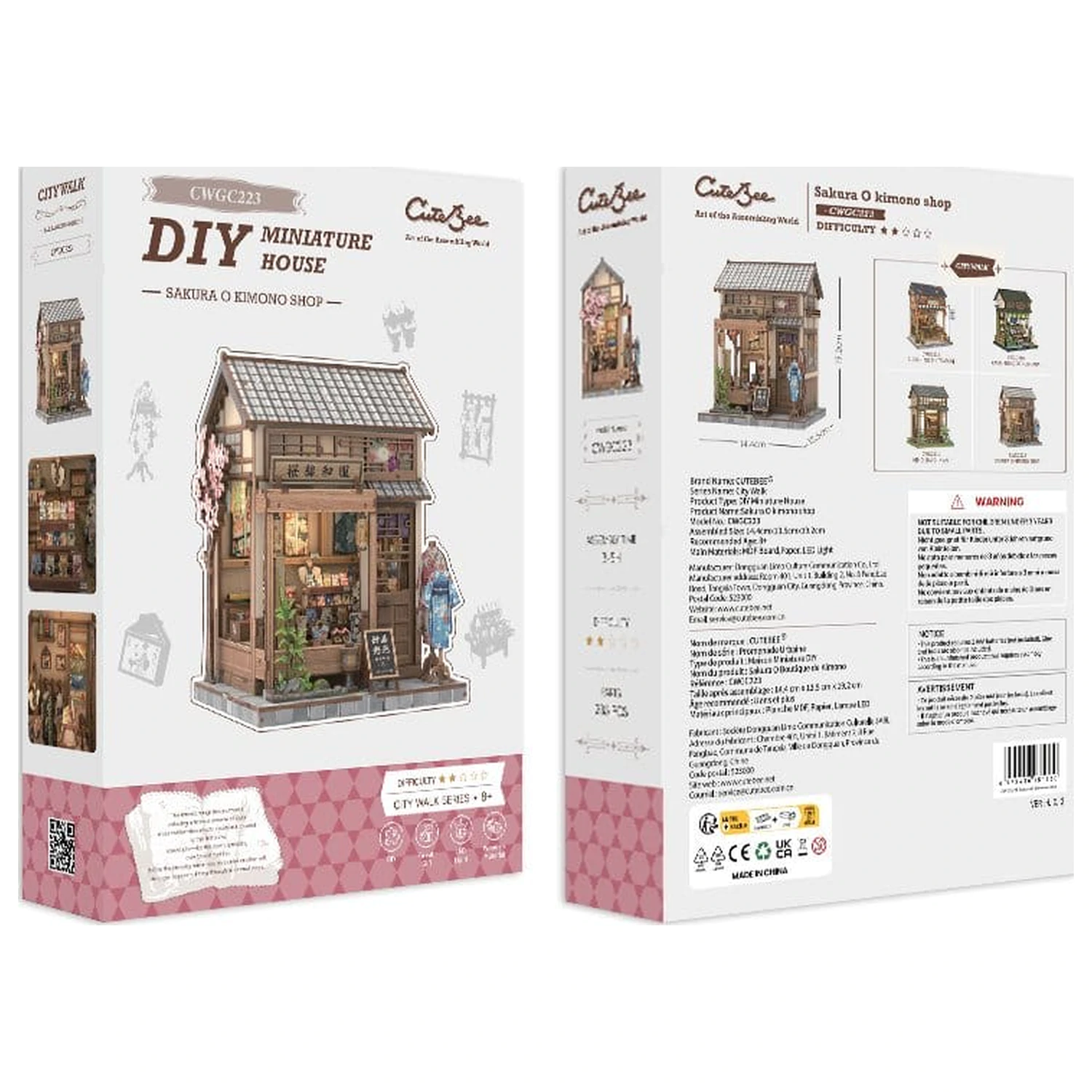 Miniature House modell készlet Sakura O Kimono Shop 19 x 14 cm  termékfotó