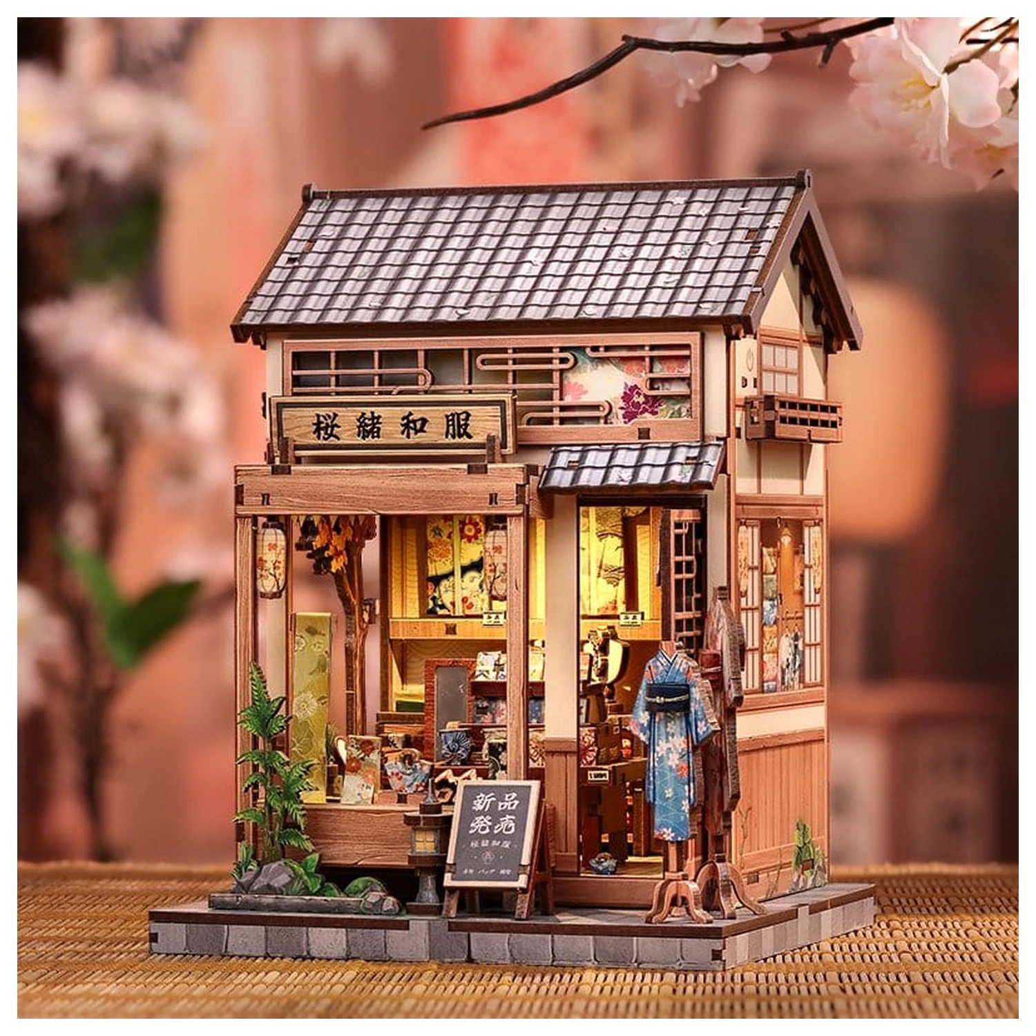 Miniature House modell készlet Sakura O Kimono Shop 19 x 14 cm  termékfotó