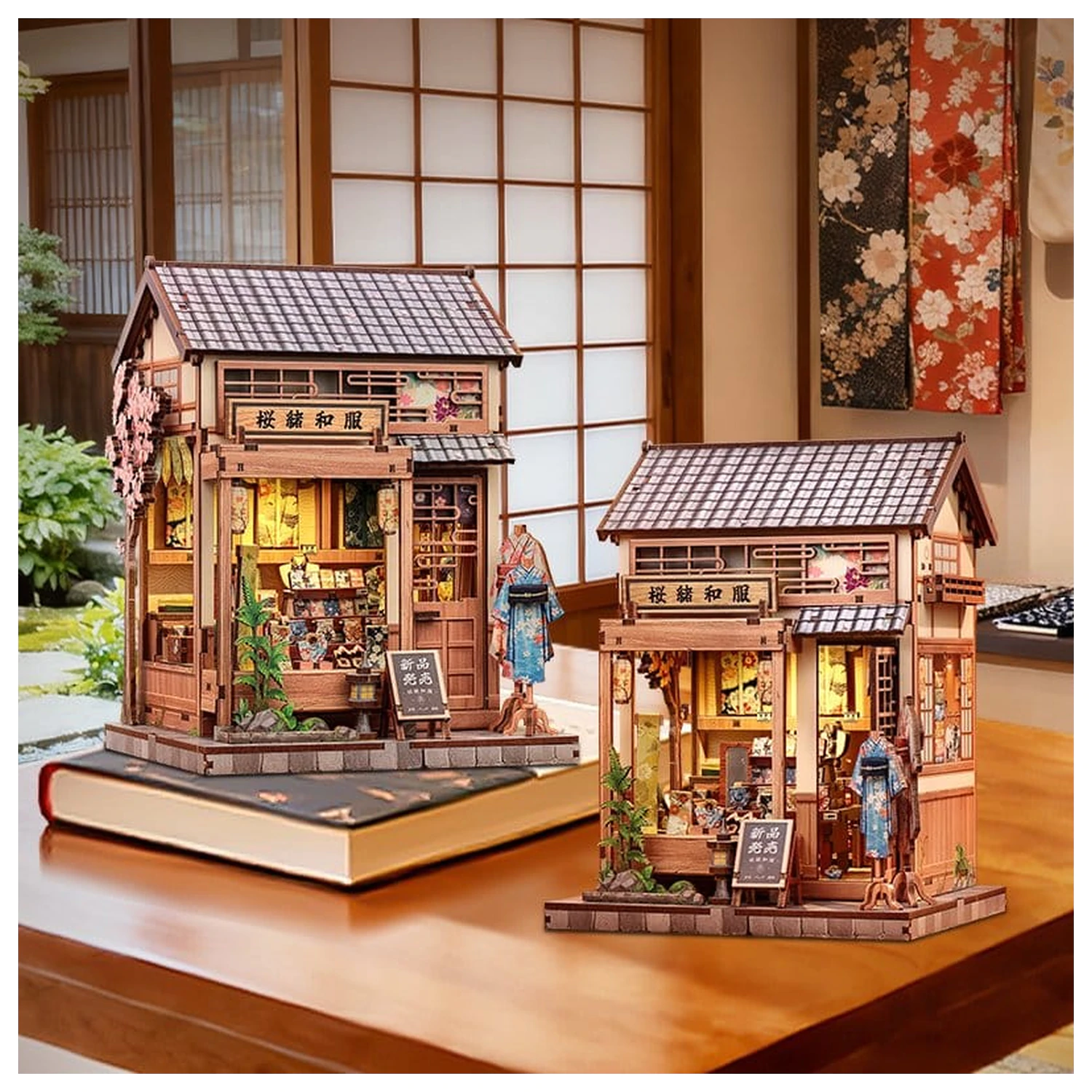 Miniature House modell készlet Sakura O Kimono Shop 19 x 14 cm  termékfotó