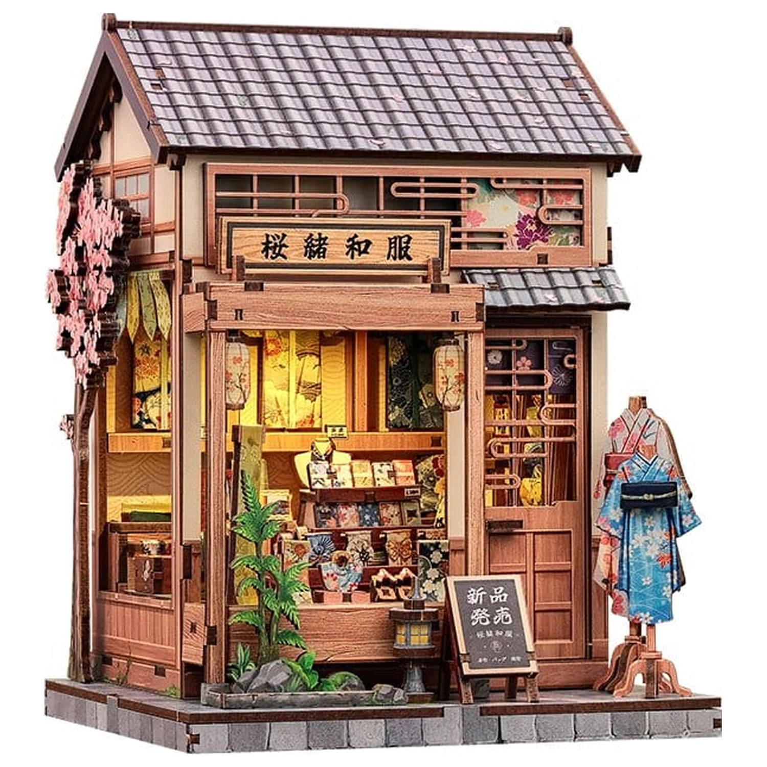Miniature House modell készlet Sakura O Kimono Shop 19 x 14 cm  termékfotó