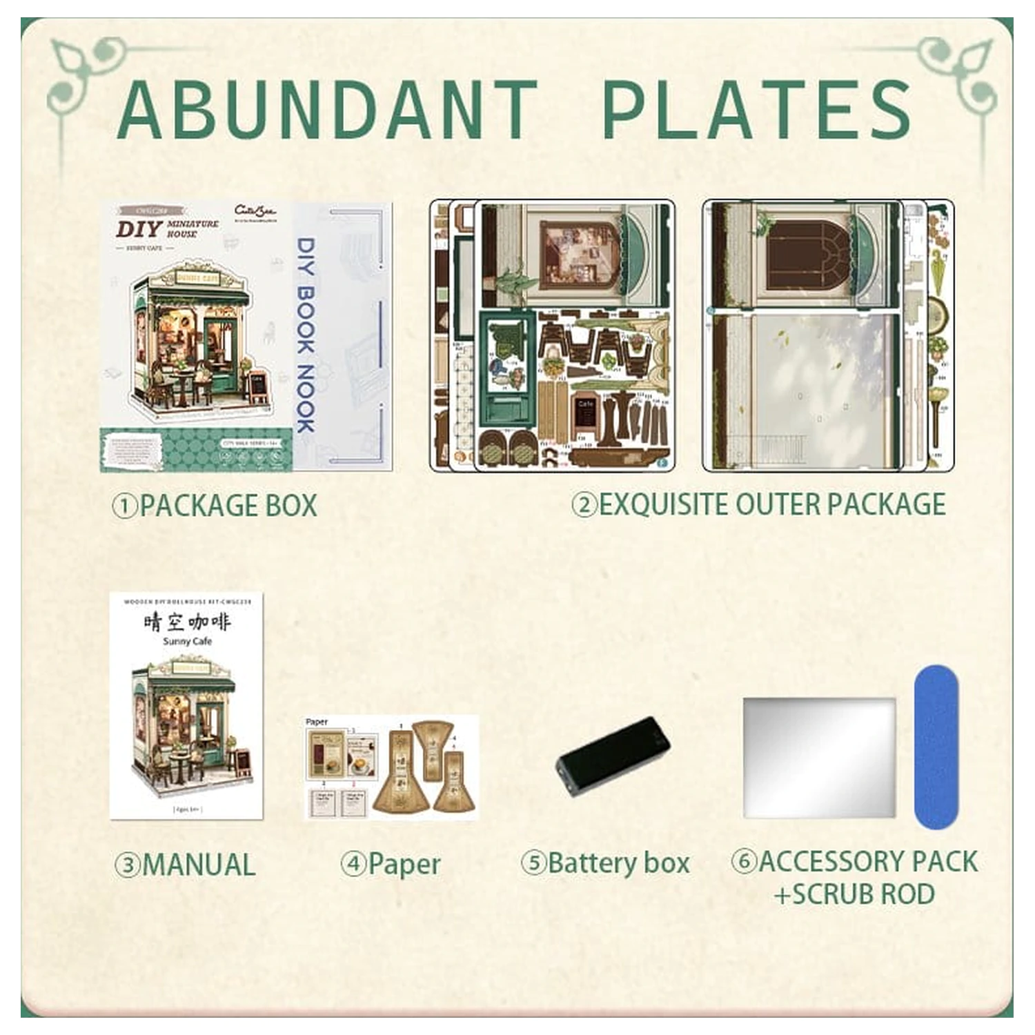 Miniature House modell készlet Sunny Cafe 20 x 16 cm  termékfotó