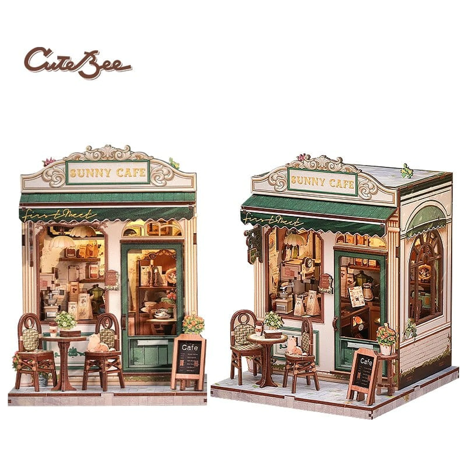 Miniature House modell készlet Sunny Cafe 20 x 16 cm  termékfotó