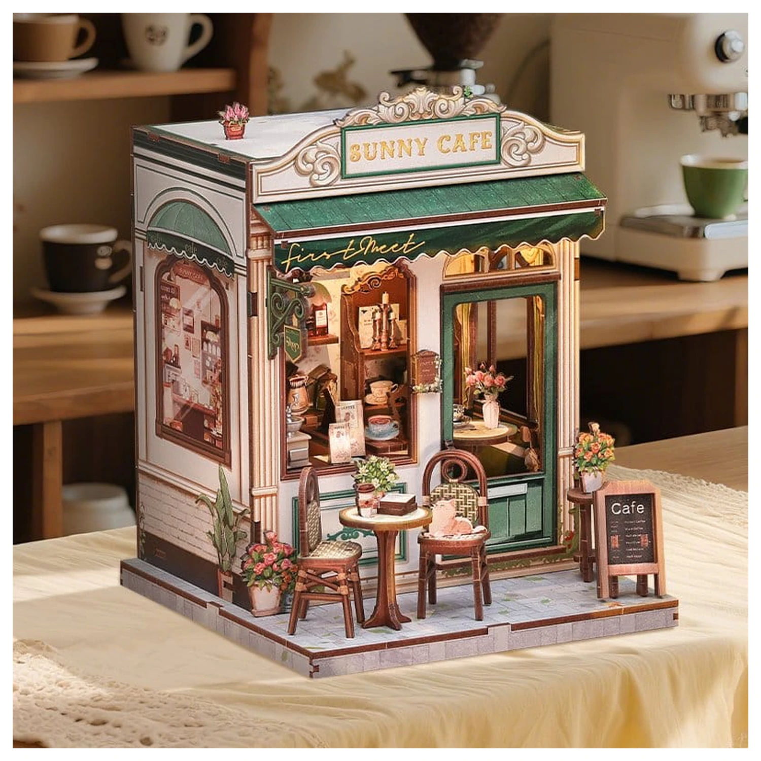 Miniature House modell készlet Sunny Cafe 20 x 16 cm  termékfotó