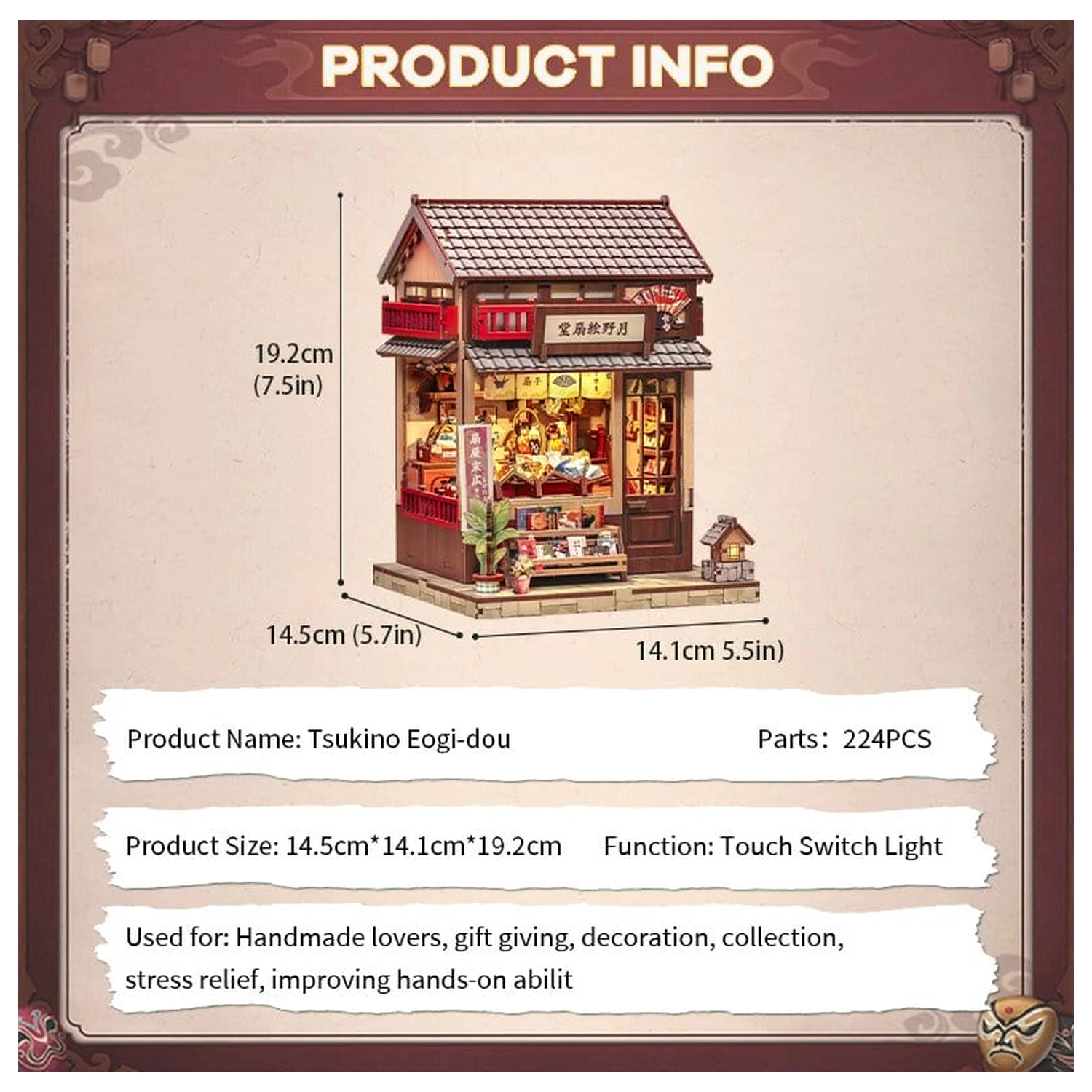 Miniature House modell készlet Tsukino Eogi-dou 19 x 14 cm  termékfotó