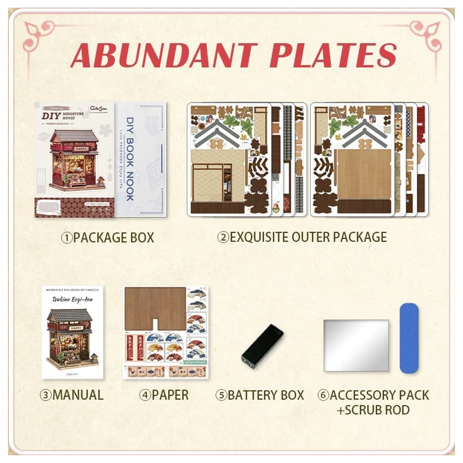 Miniature House modell készlet Tsukino Eogi-dou 19 x 14 cm  termékfotó