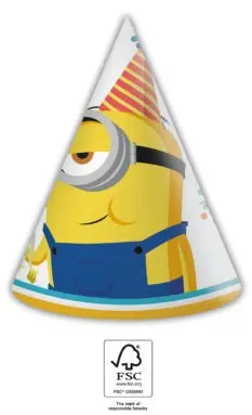 Minions 2 The Rise of Gru, Minyonok Party parti kalap, csákó 6 db-os FSC termékfotó