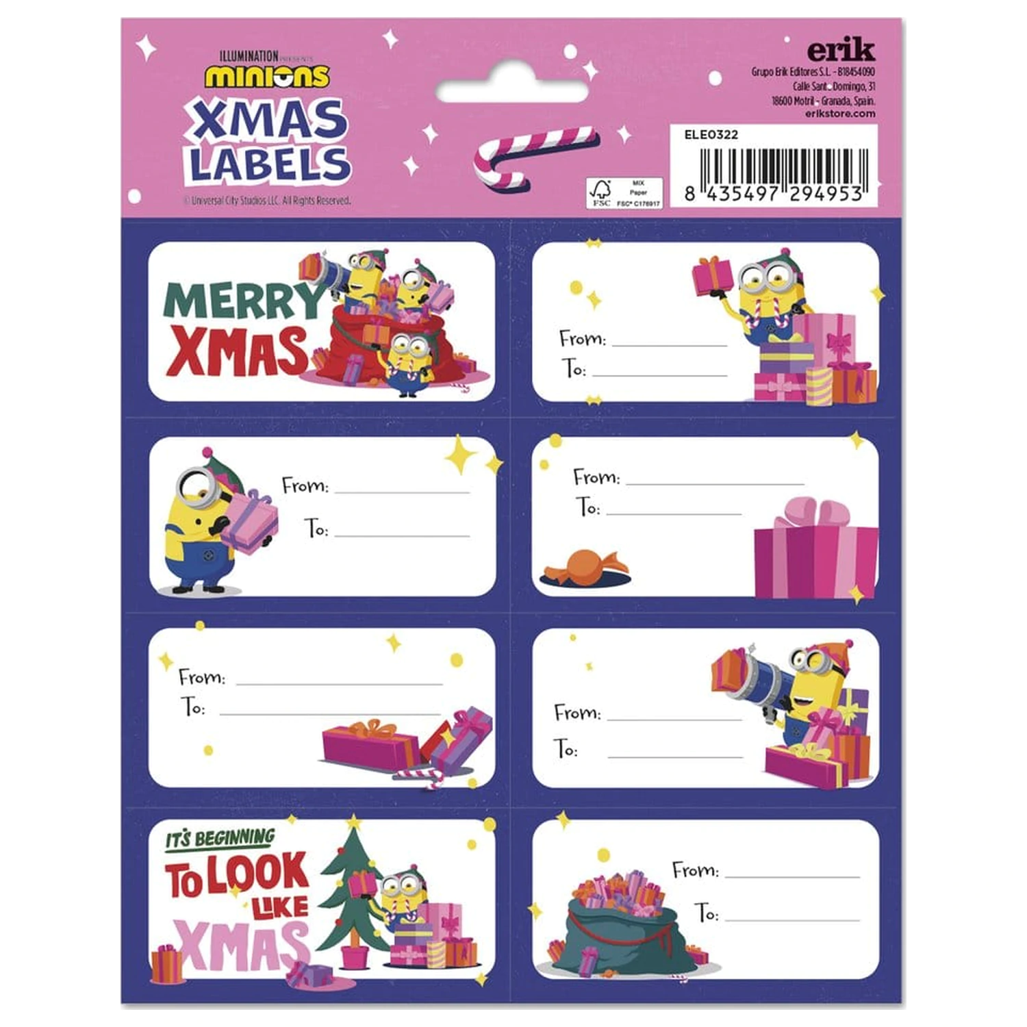 Minions Christmas füzetcímke  termékfotó