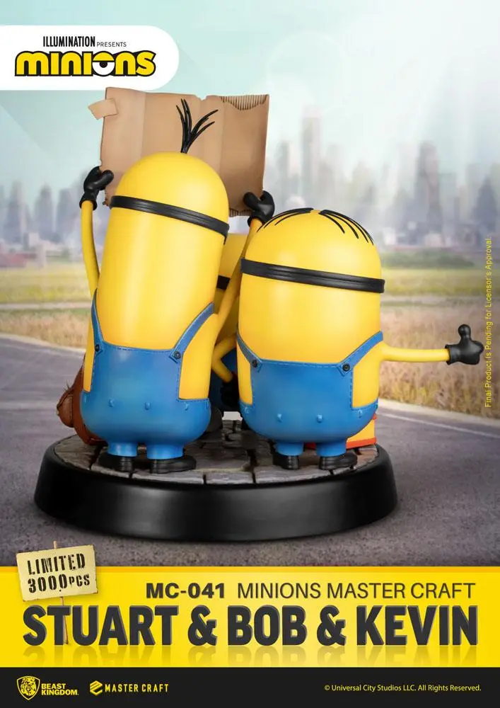 Minions Master Craft Stuart &amp; Bob &amp; Kevin szobor figura 35 cm termékfotó