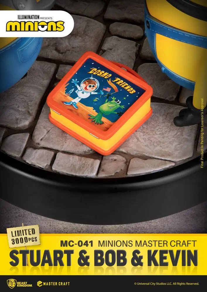 Minions Master Craft Stuart &amp; Bob &amp; Kevin szobor figura 35 cm termékfotó