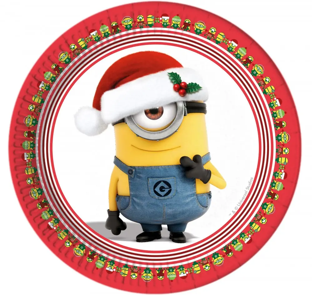 Minions, Minyonok XMAS Papírtányér 8 db-os 23 cm termékfotó
