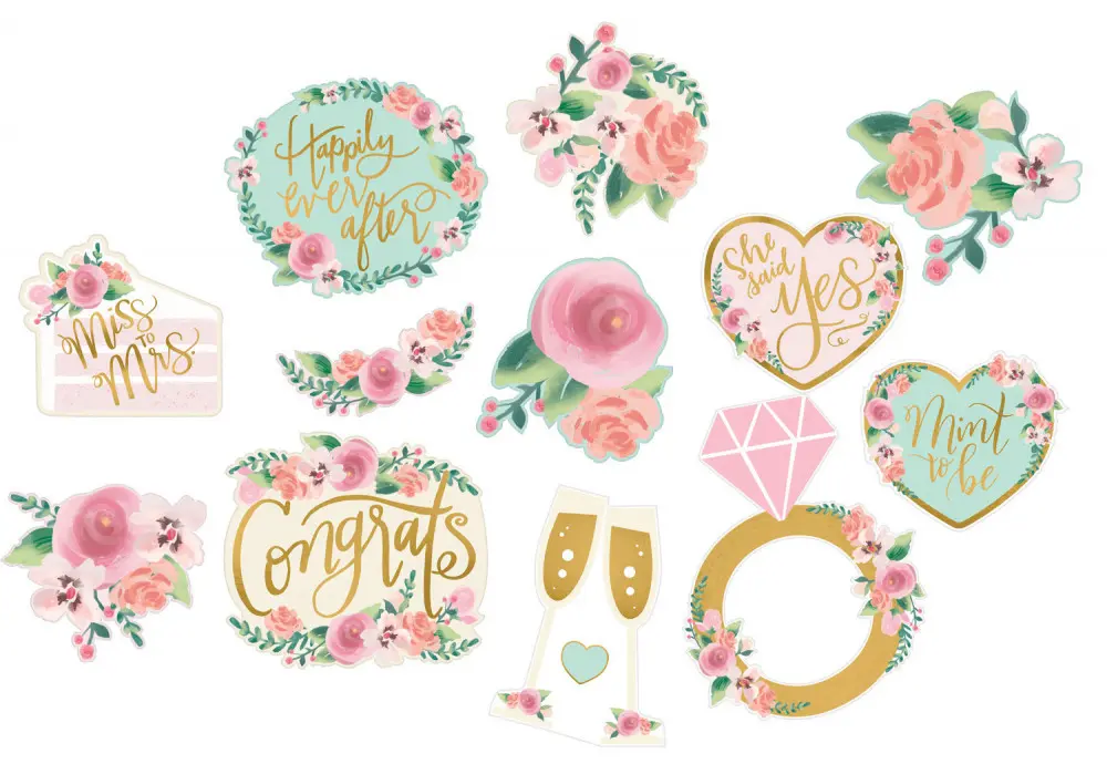 Mint To Be papír dekoráció 12 db-os szett termékfotó