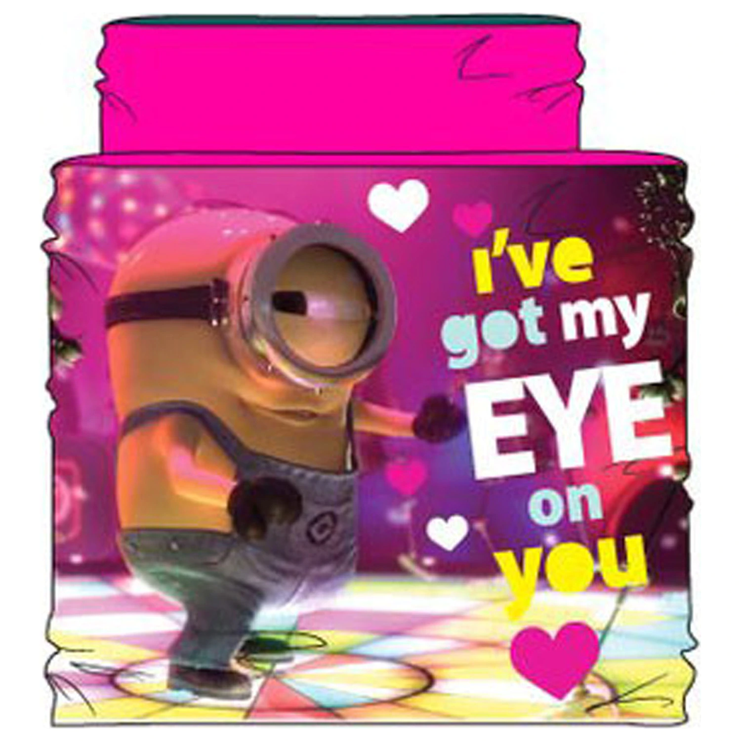 Minyonok Eye on You Pink gyerek sál, snood termékfotó