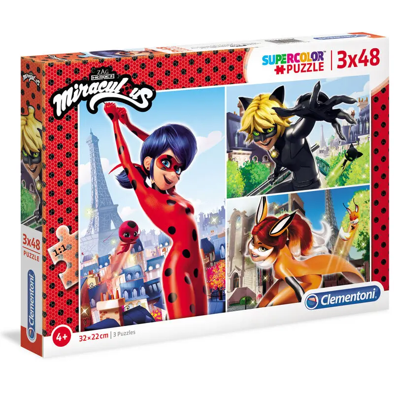 Miraculous Lady Bug puzzle 3x48db-os termékfotó