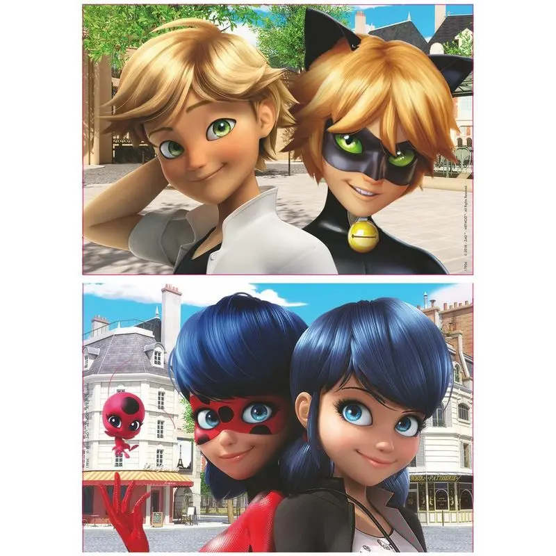 Miraculous Ladybug fa puzzle 2x50db-os termékfotó