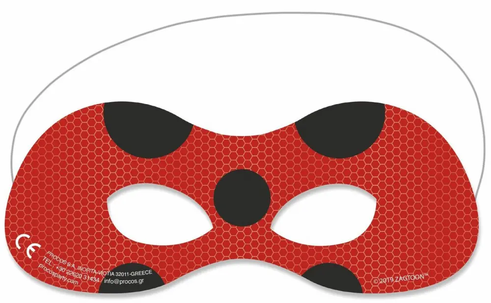 Miraculous Ladybug, Katicabogár és fekete macska kalandjai Maszk, álarc 6 db-os termékfotó