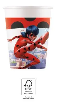 Miraculous Ladybug, Katicabogár és Fekete macska kalandjai papír pohár 8 db-os 200 ml FSC termékfotó