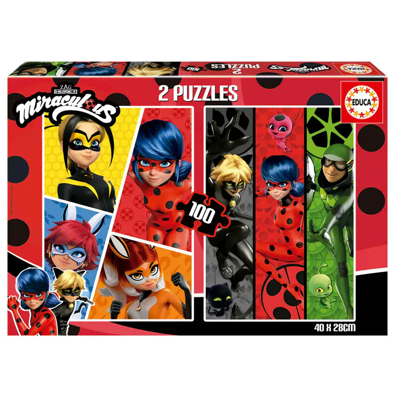 Miraculous Ladybug puzzle 2x100db-os termékfotó