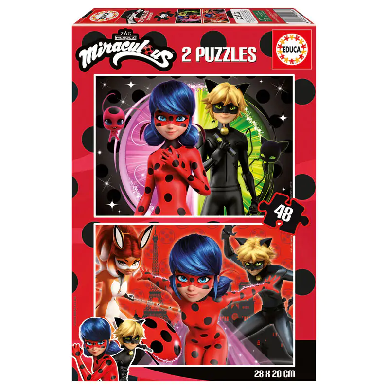 Miraculous Ladybug puzzle 2x48db-os termékfotó