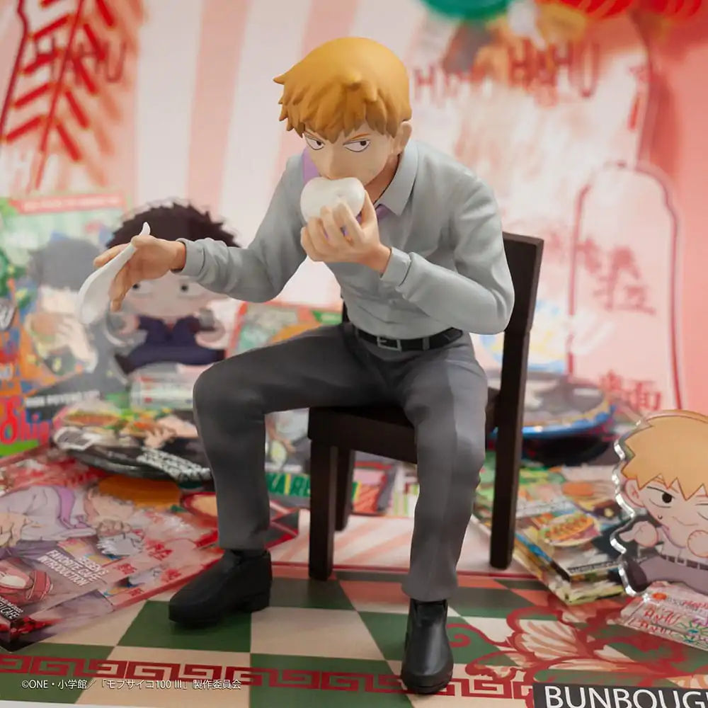 Mob Psycho 100 III x Bunbougu Cafe 2022 Arataka Reigen PVC szobor figura 14 cm termékfotó