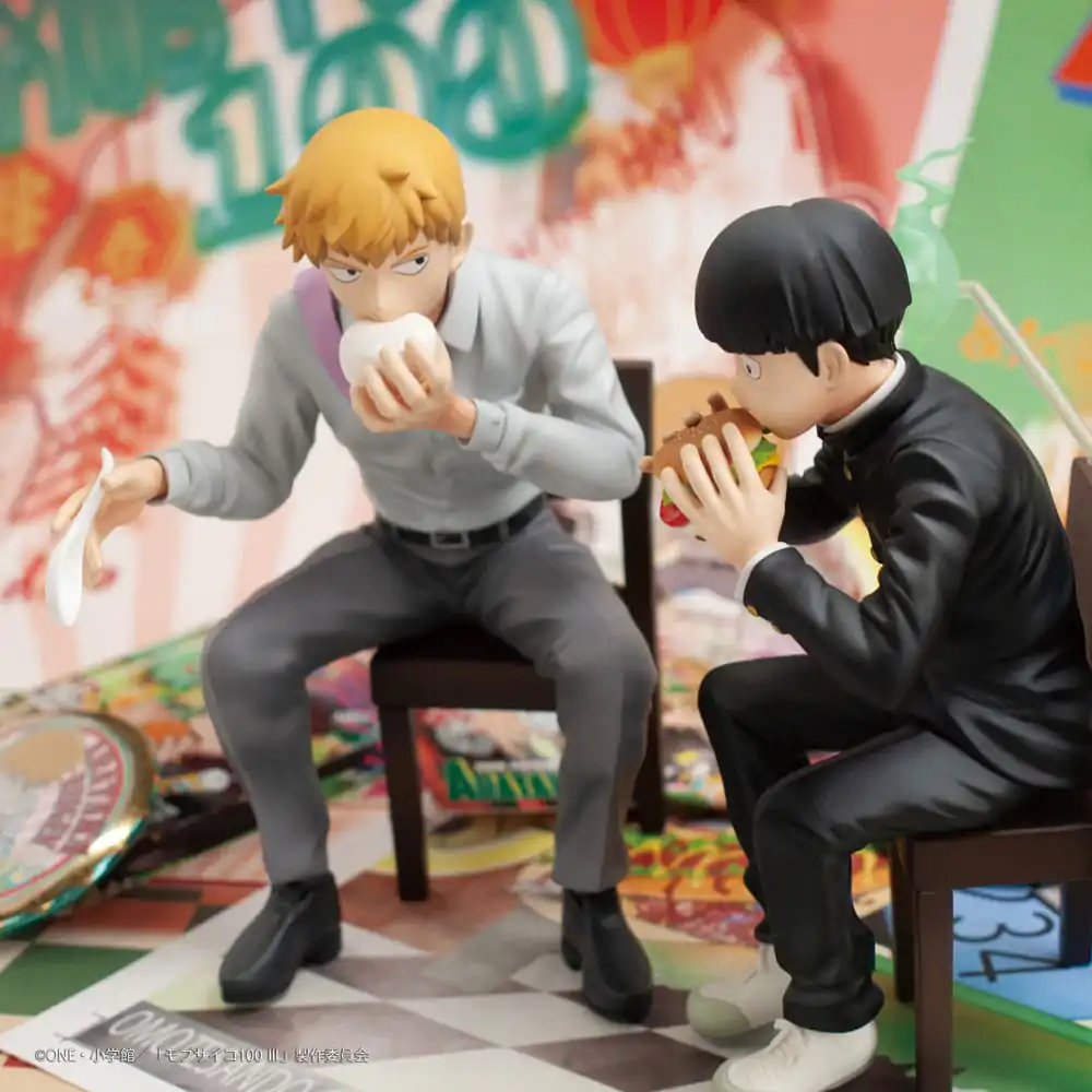 Mob Psycho 100 III x Bunbougu Cafe 2022 Arataka Reigen PVC szobor figura 14 cm termékfotó
