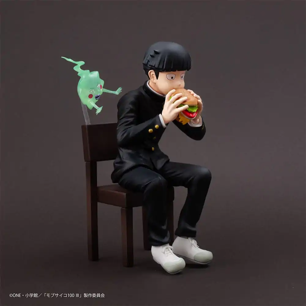 Mob Psycho 100 III x Bunbougu Cafe 2022 Shigeo Kageyama &amp; Ekubo PVC szobor figura 13 cm termékfotó