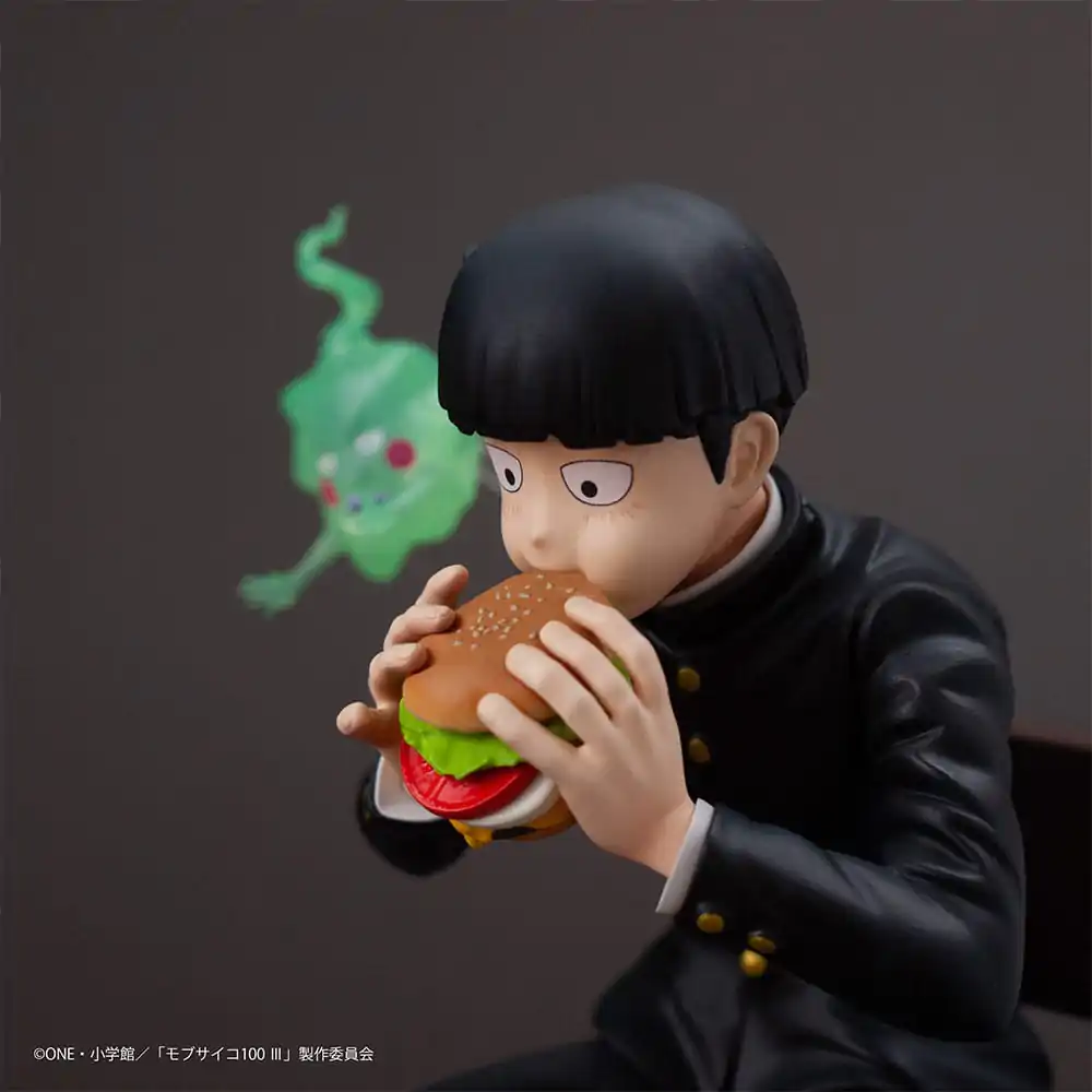 Mob Psycho 100 III x Bunbougu Cafe 2022 Shigeo Kageyama &amp; Ekubo PVC szobor figura 13 cm termékfotó
