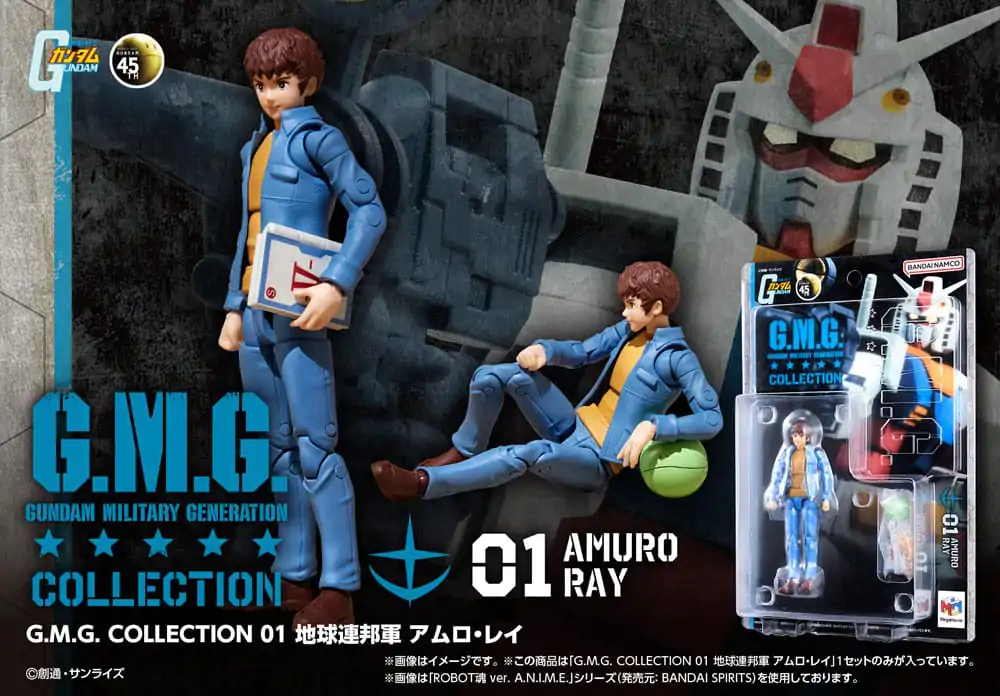 Mobile Suit Gundam G.M.G. Collection 01 Action Figure Earth Federation Amuro Ray 10 cm termékfotó