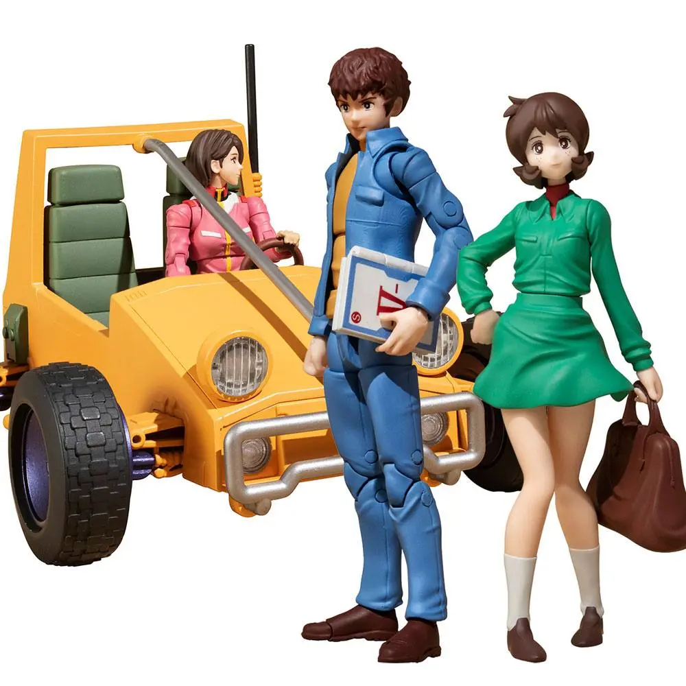 Mobile Suit Gundam G.M.G. Earth Federation 07 Amuro &amp; Frau, 08V-SP General Soldier &amp; Buggy Set Box akciófigura és jármű csomag termékfotó
