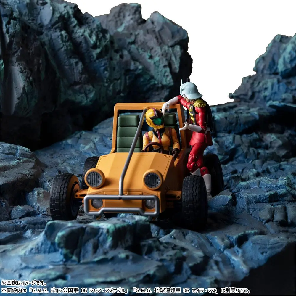 Mobile Suit Gundam G.M.G. Earth Federation 08V-SP General Soldier &amp; Buggy akciófigura és jármű 10 cm termékfotó