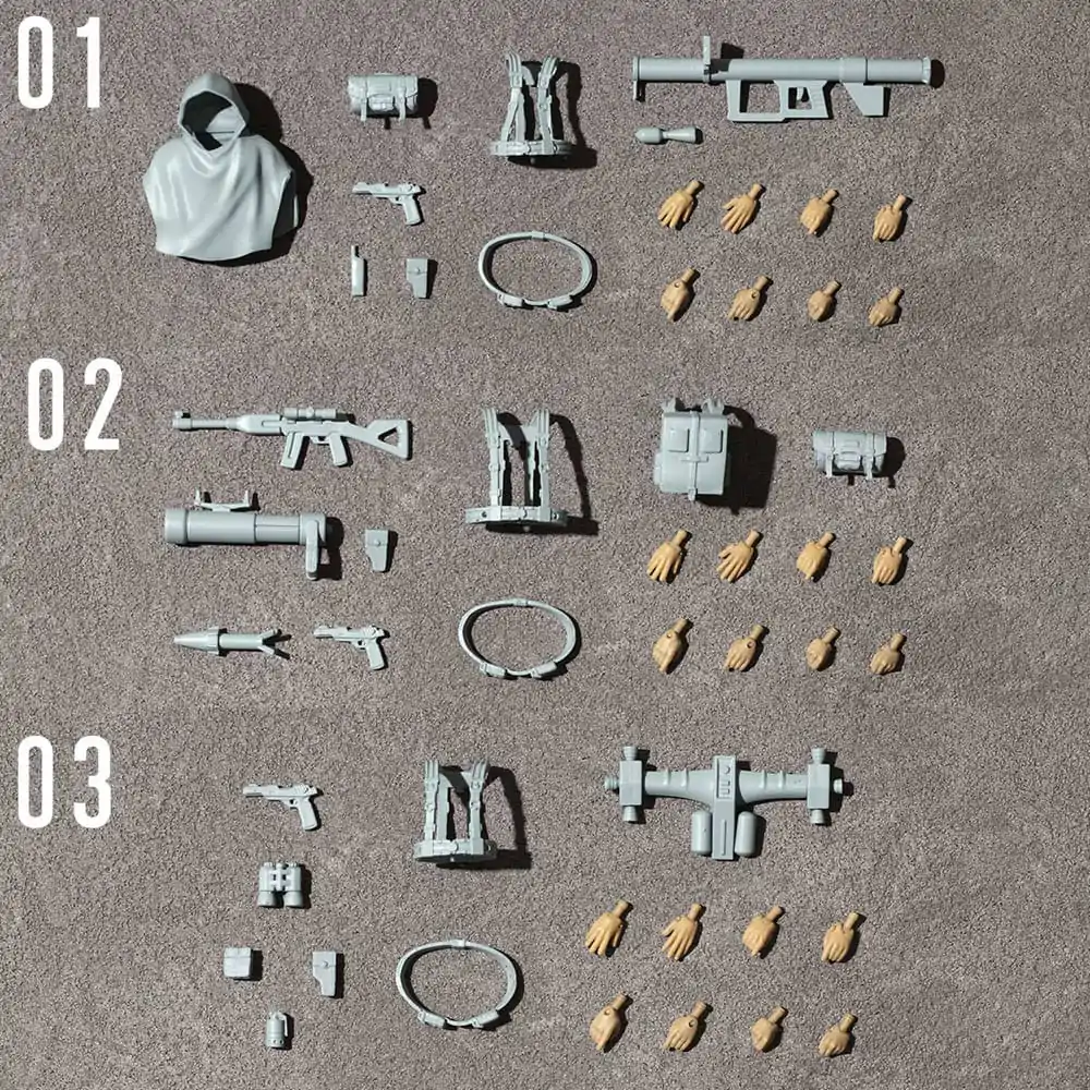 Mobile Suit Gundam G.M.G. Earth United Army Soldier 01-03 Set 3 db-os akciófigura  10 cm termékfotó