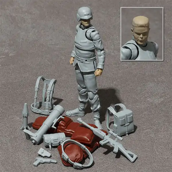 Mobile Suit Gundam G.M.G. Earth United Army Soldier 02 akciófigura 10 cm termékfotó
