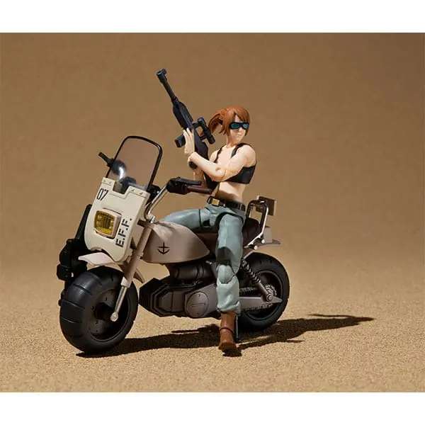 Mobile Suit Gundam G.M.G. The 8th MS Team Earth Federation Forces V-SP09 Standard Infantry &amp; Federation Infantry Motorbike akciófigura és jármű termékfotó