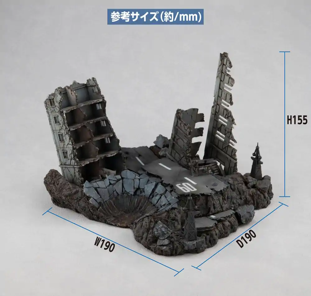 Mobile Suit Gundam Realistic Model Series Diorama G Structure GS02M The abandoned buildings in New Yark City Anyaga Color Edition termékfotó