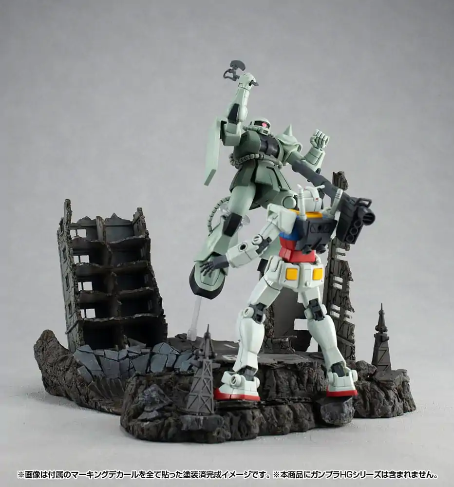 Mobile Suit Gundam Realistic Model Series Diorama G Structure GS02M The abandoned buildings in New Yark City Anyaga Color Edition termékfotó