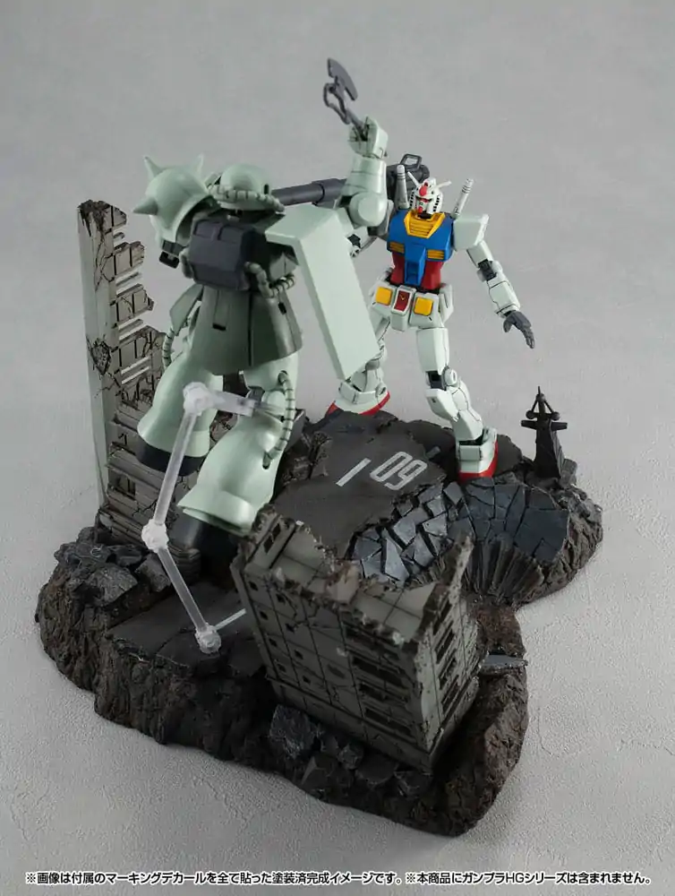Mobile Suit Gundam Realistic Model Series Diorama G Structure GS02M The abandoned buildings in New Yark City Anyaga Color Edition termékfotó