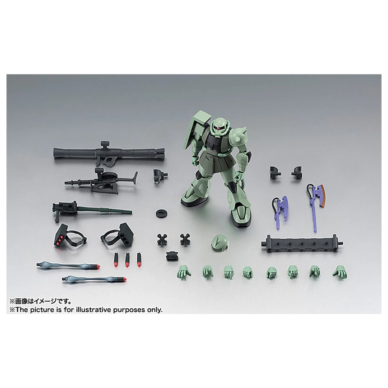 Mobile Suit Gundam Robot Spirits MS 06 Zaku ver ANIME Reissue figura 12,5cm termékfotó