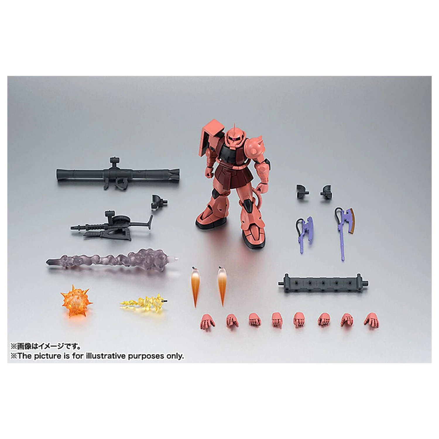 Mobile Suit Gundam Robot Spirits MS 06S Chars Zaku ver ANIME Reissue figura 12,5cm termékfotó