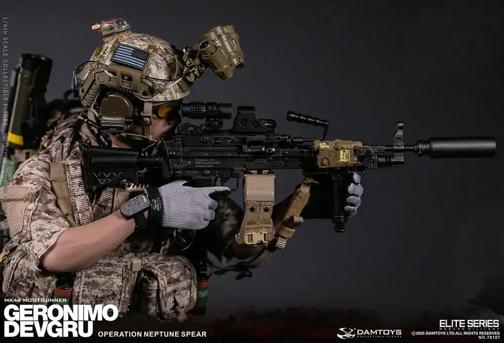 Modern Military 1/6 Geronimo Devgru - MK46 MOD1 Gunner (Operation Neptune Spear) akciófigura 30 cm termékfotó