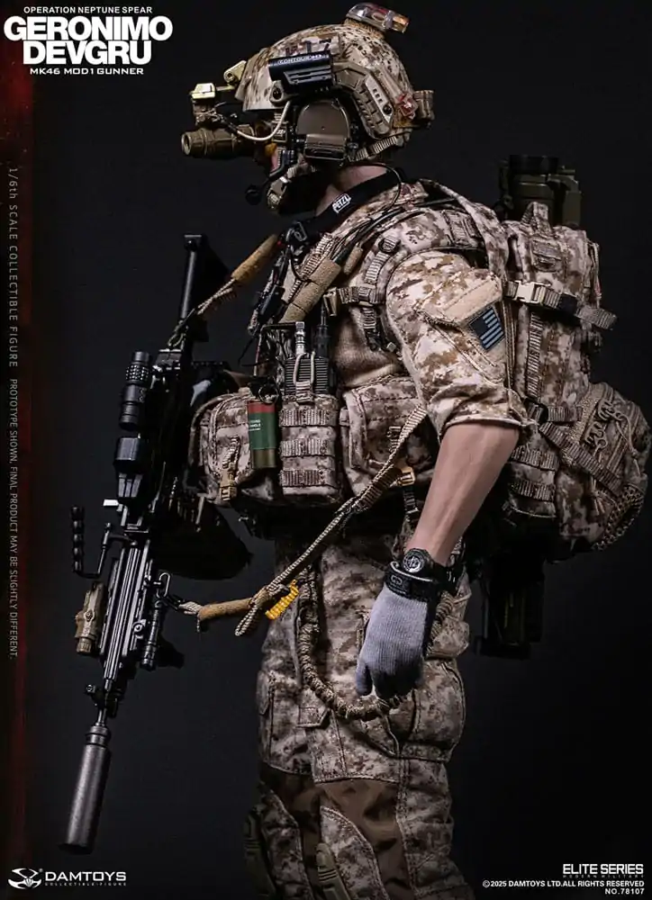 Modern Military 1/6 Geronimo Devgru - MK46 MOD1 Gunner (Operation Neptune Spear) akciófigura 30 cm termékfotó