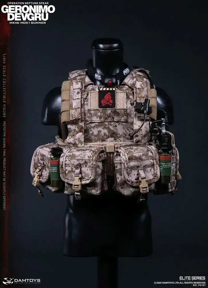 Modern Military 1/6 Geronimo Devgru - MK46 MOD1 Gunner (Operation Neptune Spear) akciófigura 30 cm termékfotó