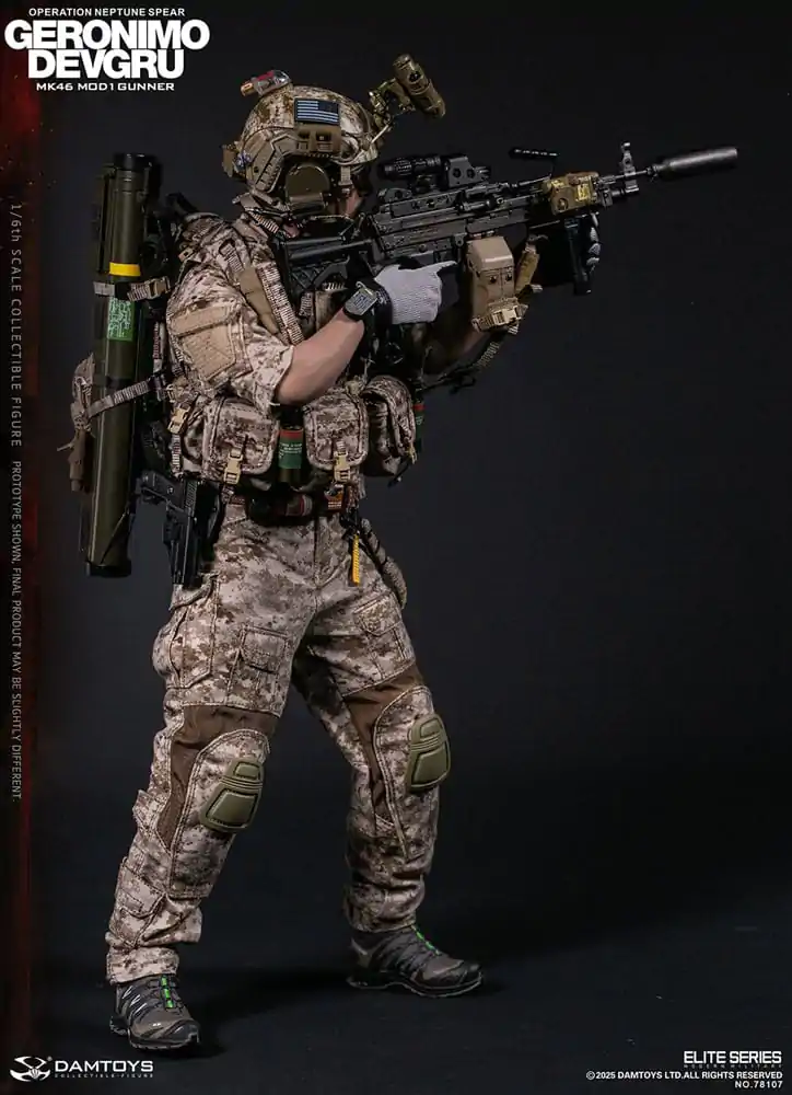 Modern Military 1/6 Geronimo Devgru - MK46 MOD1 Gunner (Operation Neptune Spear) akciófigura 30 cm termékfotó