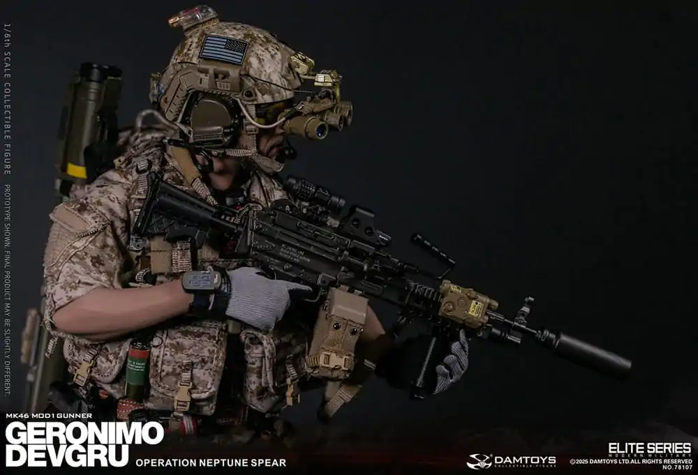 Modern Military 1/6 Geronimo Devgru - MK46 MOD1 Gunner (Operation Neptune Spear) akciófigura 30 cm termékfotó