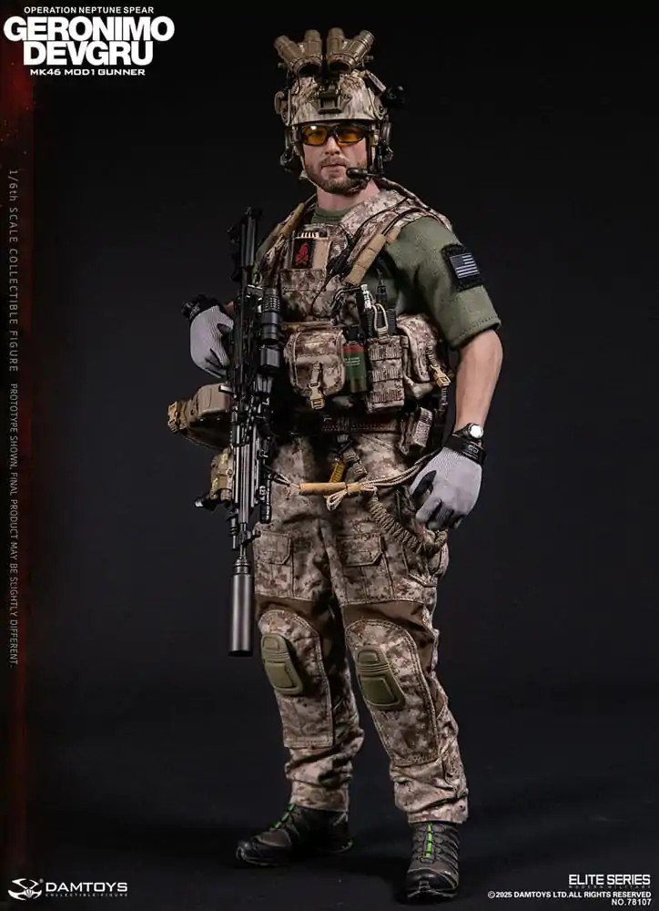 Modern Military 1/6 Geronimo Devgru - MK46 MOD1 Gunner (Operation Neptune Spear) akciófigura 30 cm termékfotó