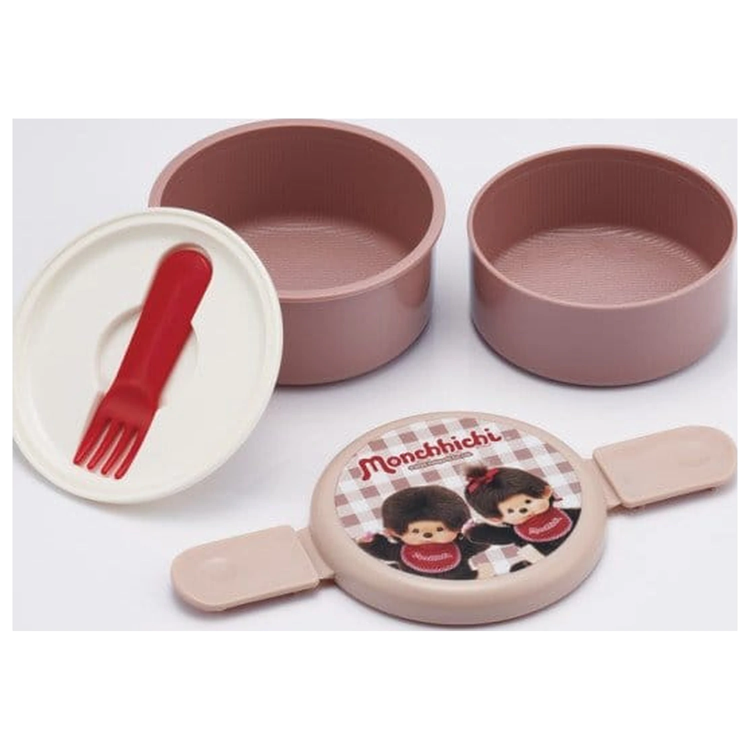 Monchhichi emeletes kerek uzsonnás doboz 230ml+270ml termékfotó