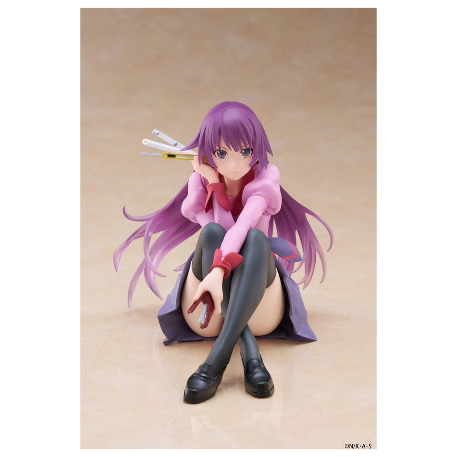 Monogatari Desktop Cute Figure Hitagi Senjougahara PVC szobor figura 13 cm termékfotó