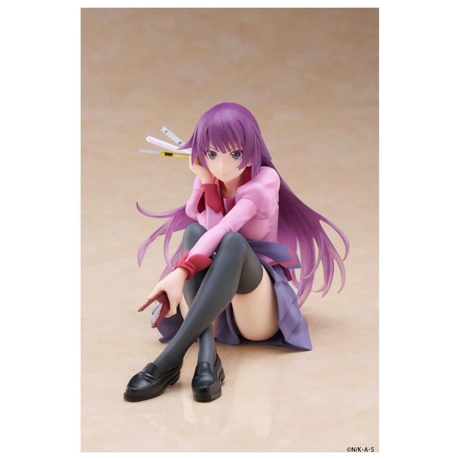 Monogatari Desktop Cute Figure Hitagi Senjougahara PVC szobor figura 13 cm termékfotó