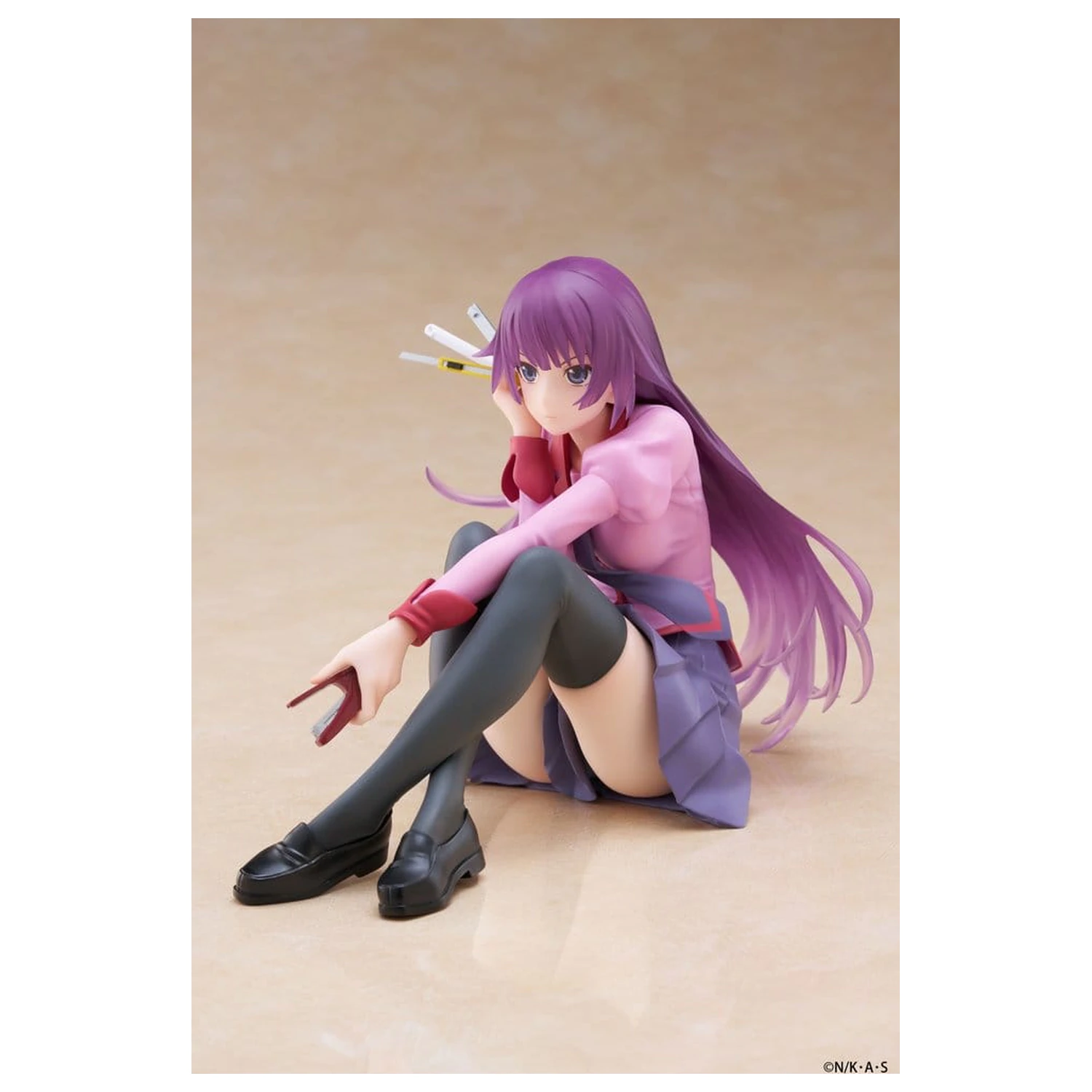 Monogatari Desktop Cute Figure Hitagi Senjougahara PVC szobor figura 13 cm termékfotó