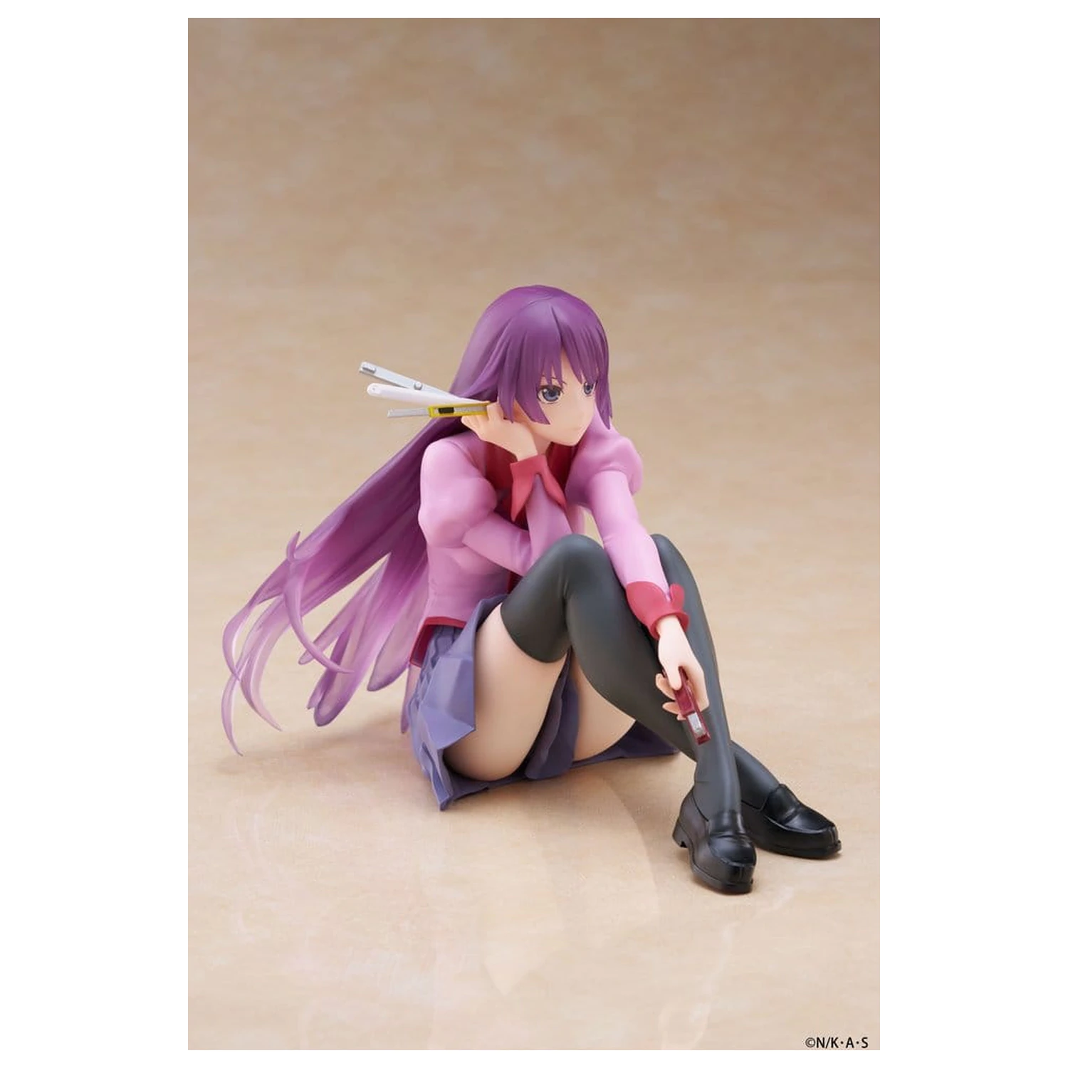 Monogatari Desktop Cute Figure Hitagi Senjougahara PVC szobor figura 13 cm termékfotó