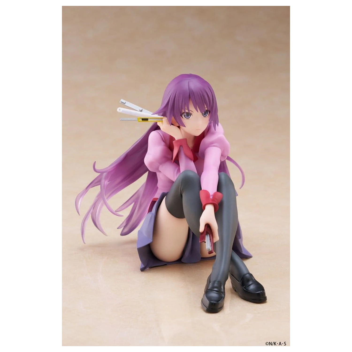Monogatari Desktop Cute Figure Hitagi Senjougahara PVC szobor figura 13 cm termékfotó