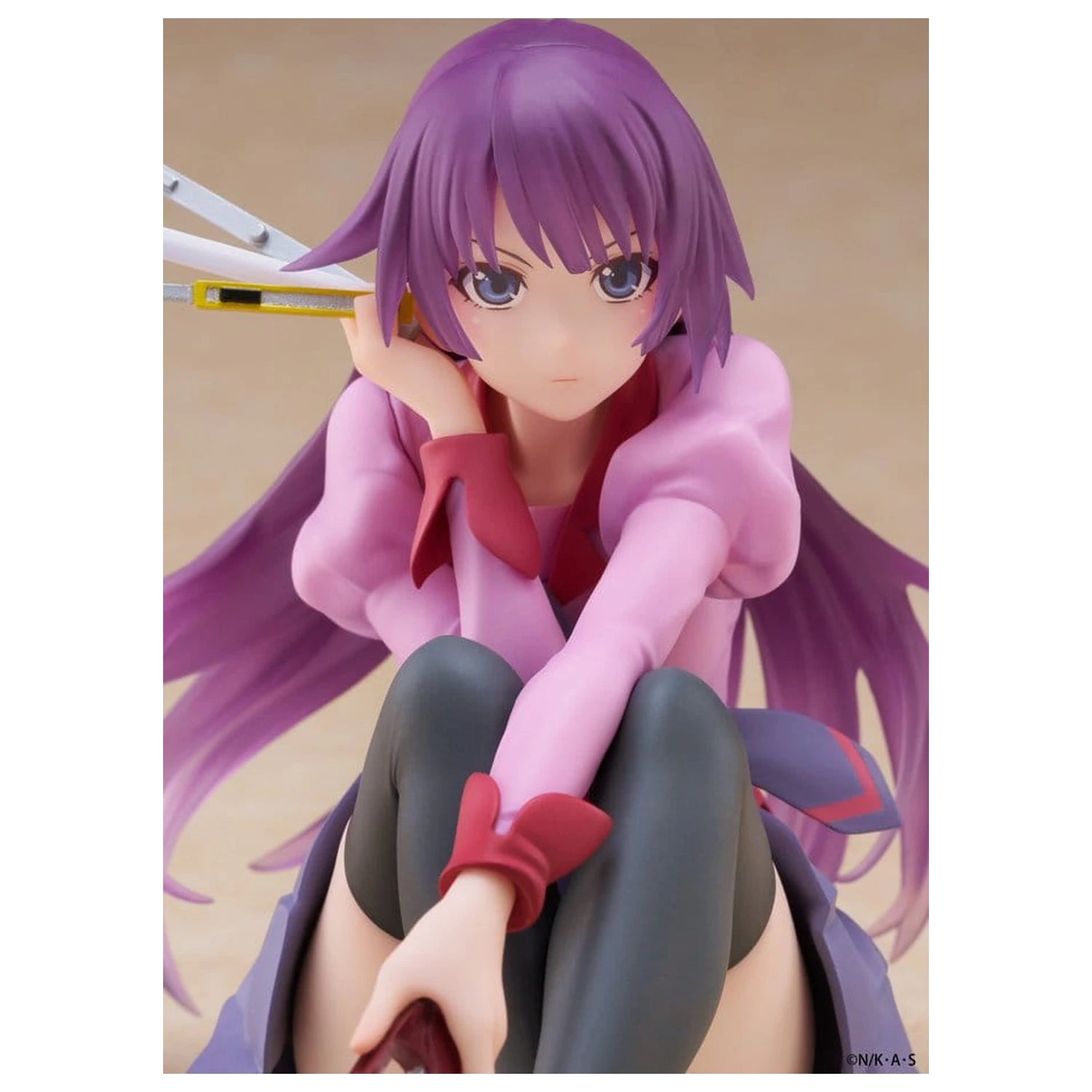 Monogatari Desktop Cute Figure Hitagi Senjougahara PVC szobor figura 13 cm termékfotó